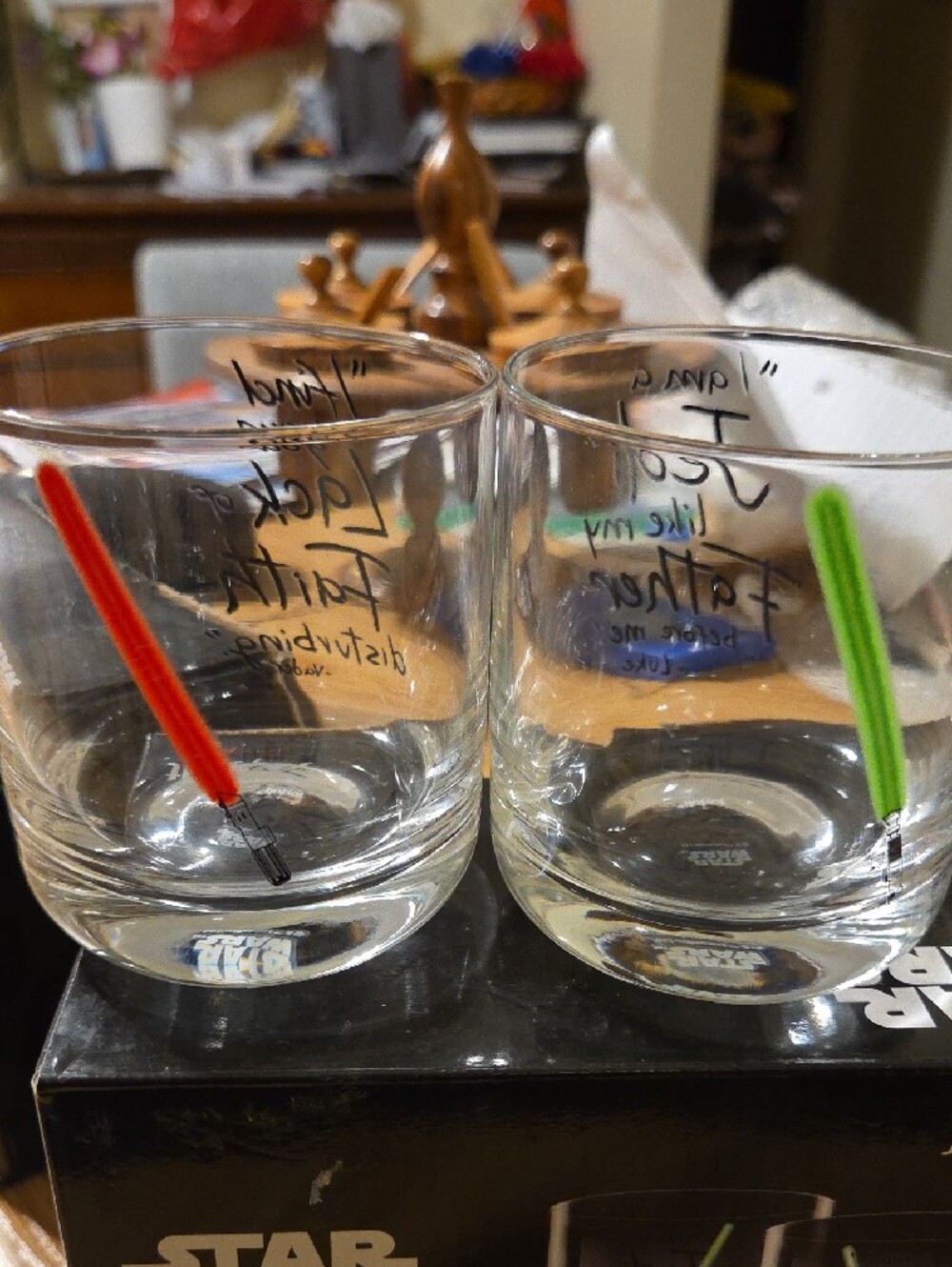 STAR WARS "DARTH VADER" Quotes Joy jolt Drinking Glasses 10oz/295ml - Picture 12 of 12